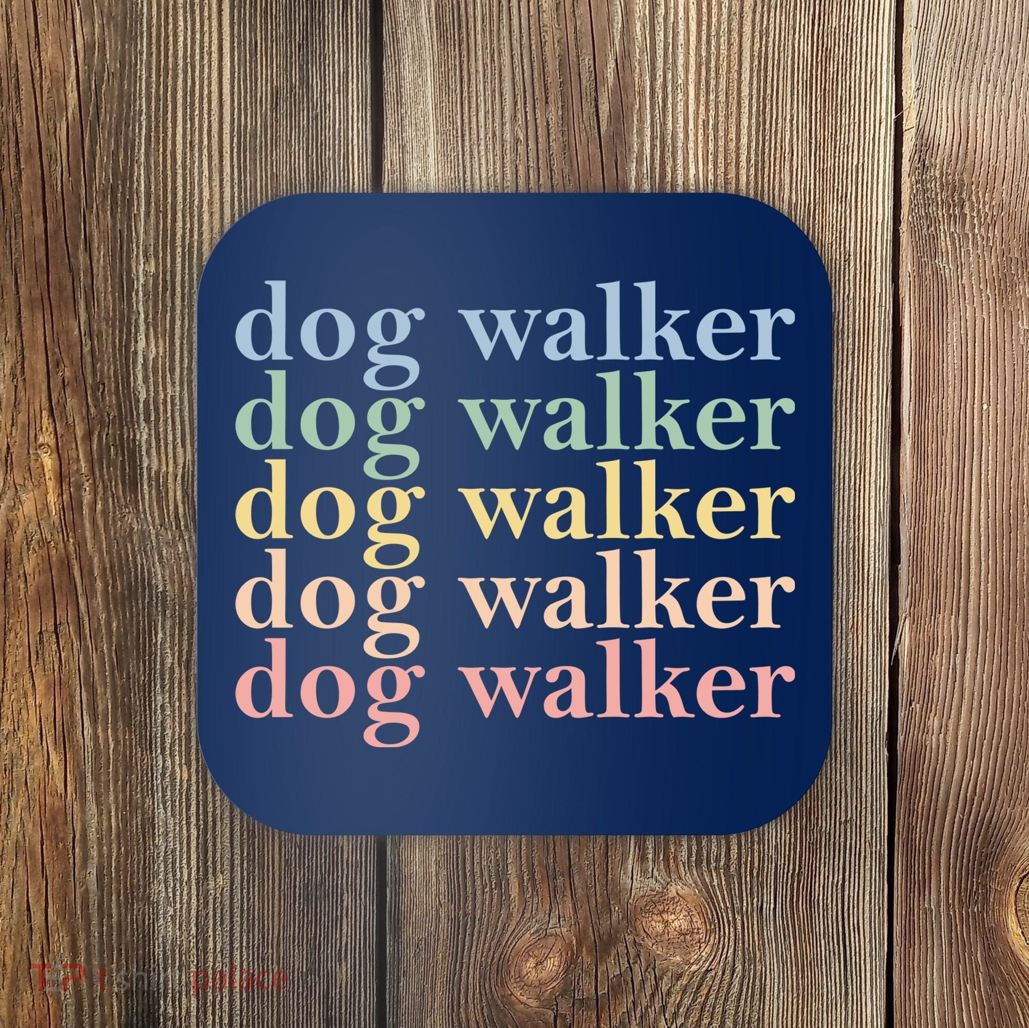 Dog Walker Retro Coaster