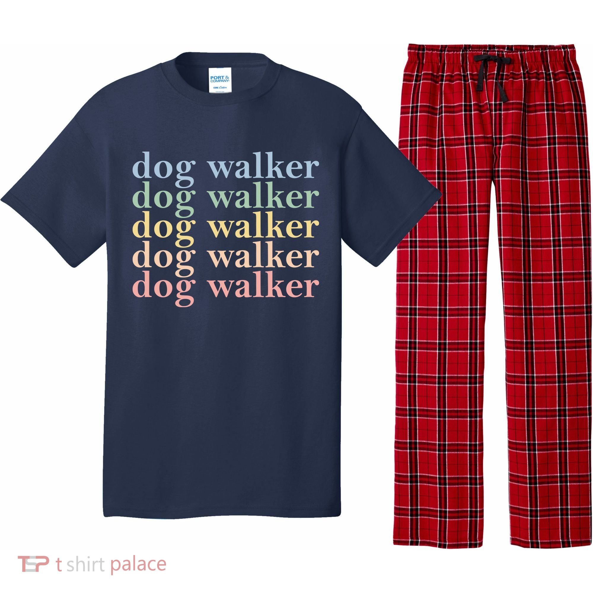 Dog Walker Retro Pajama Set