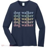 Dog Walker Retro Women's Long Sleeve Shirt thumb 0