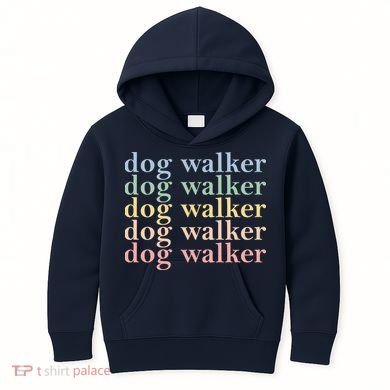 Dog Walker Retro Kids Hoodie