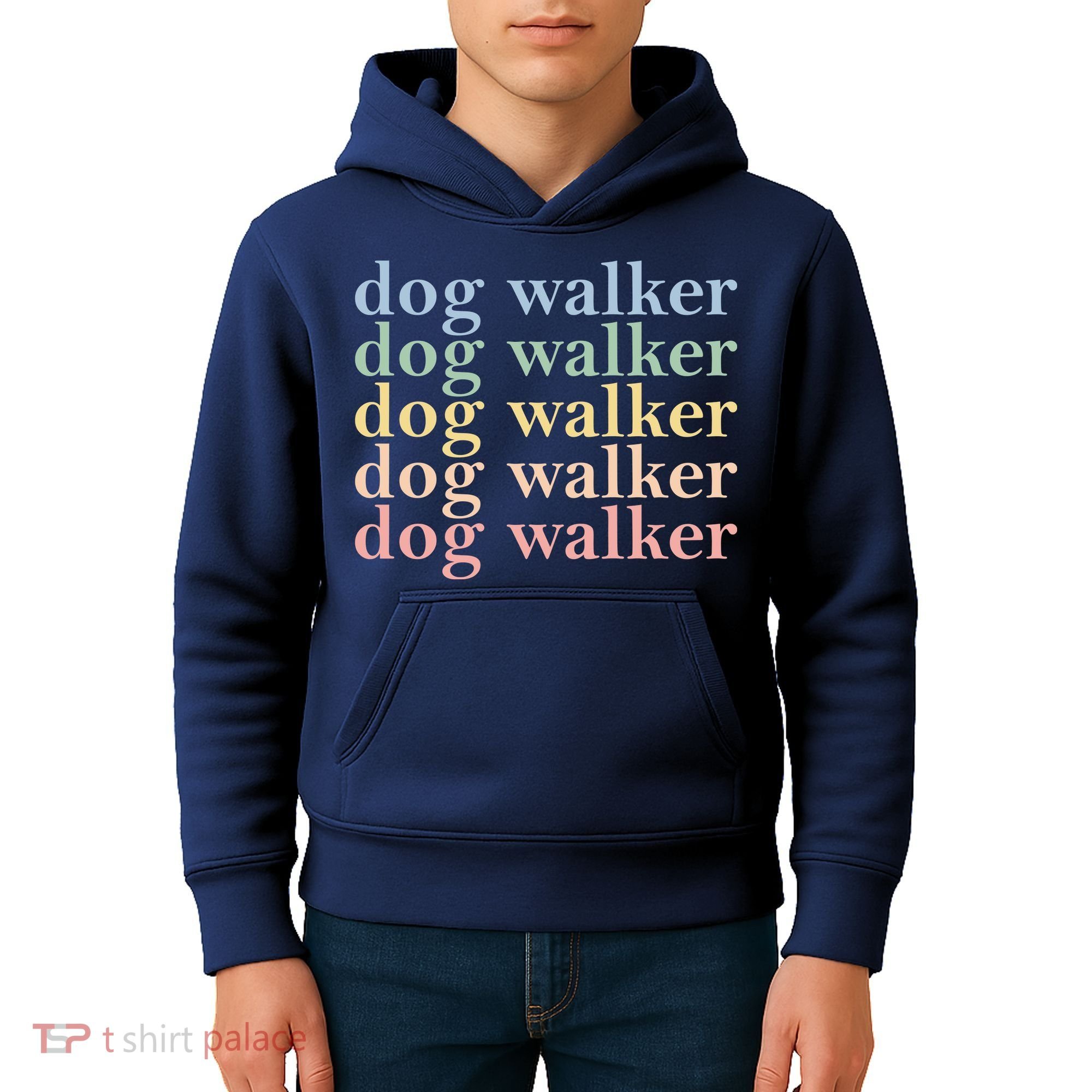 Dog Walker Retro Kids Hoodie