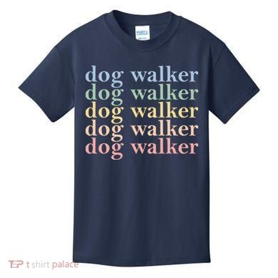 Dog Walker Retro Kids T-Shirt