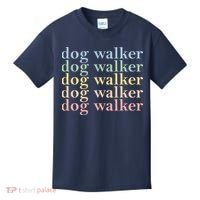 Dog Walker Retro Kids T-Shirt thumb 0