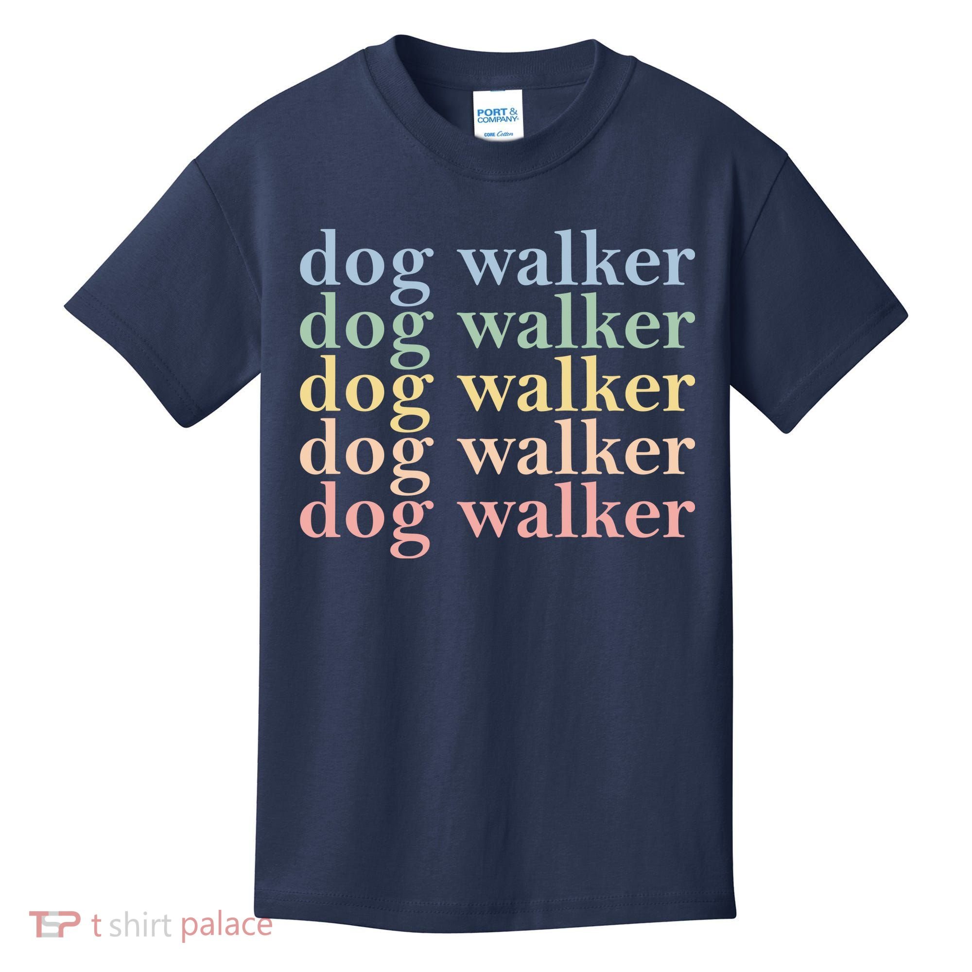 Dog Walker Retro Kids T-Shirt
