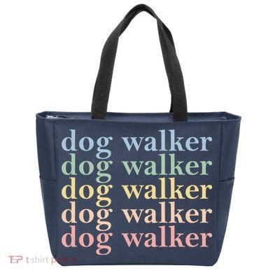 Dog Walker Retro Tote Bag