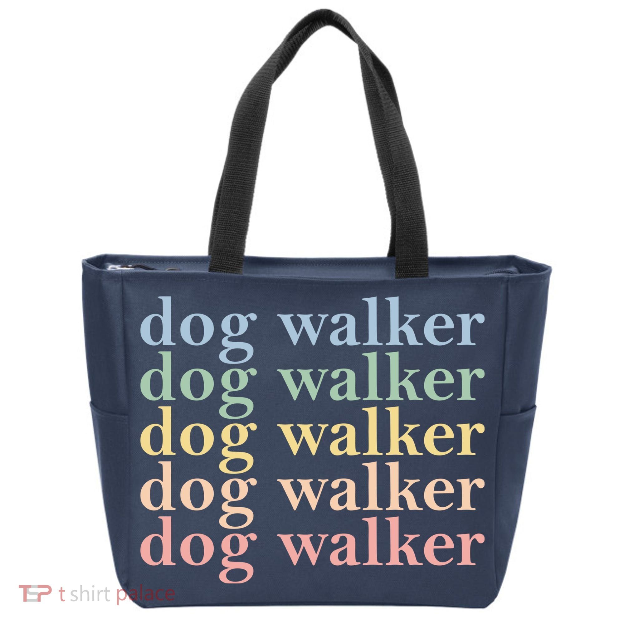 Dog Walker Retro Tote Bag