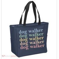 Dog Walker Retro Tote Bag thumb 2