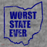 Distressed Worst State Ever Ohio Michigan Sports Fan Toddler Hoodie thumb 2