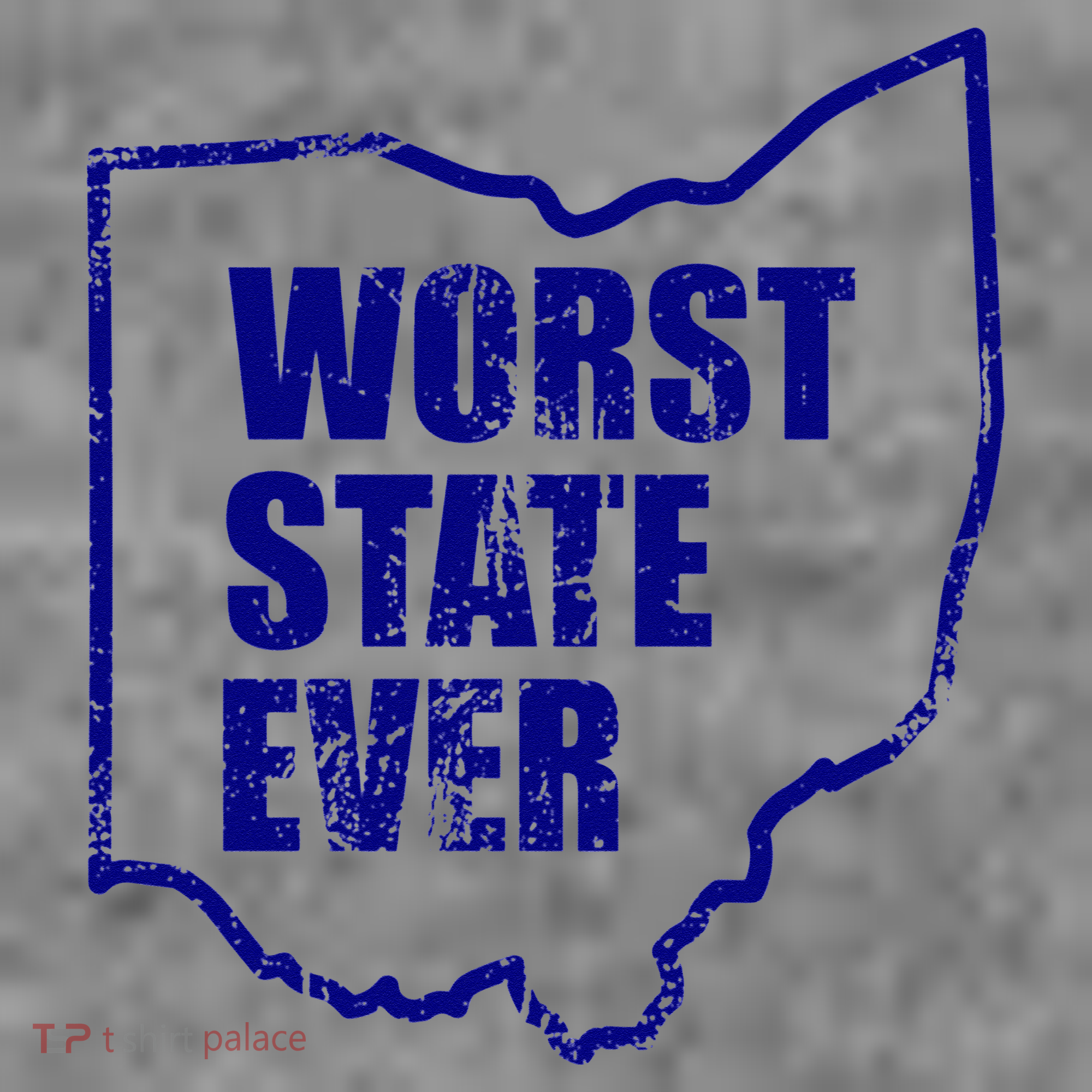 Distressed Worst State Ever Ohio Michigan Sports Fan Toddler Hoodie