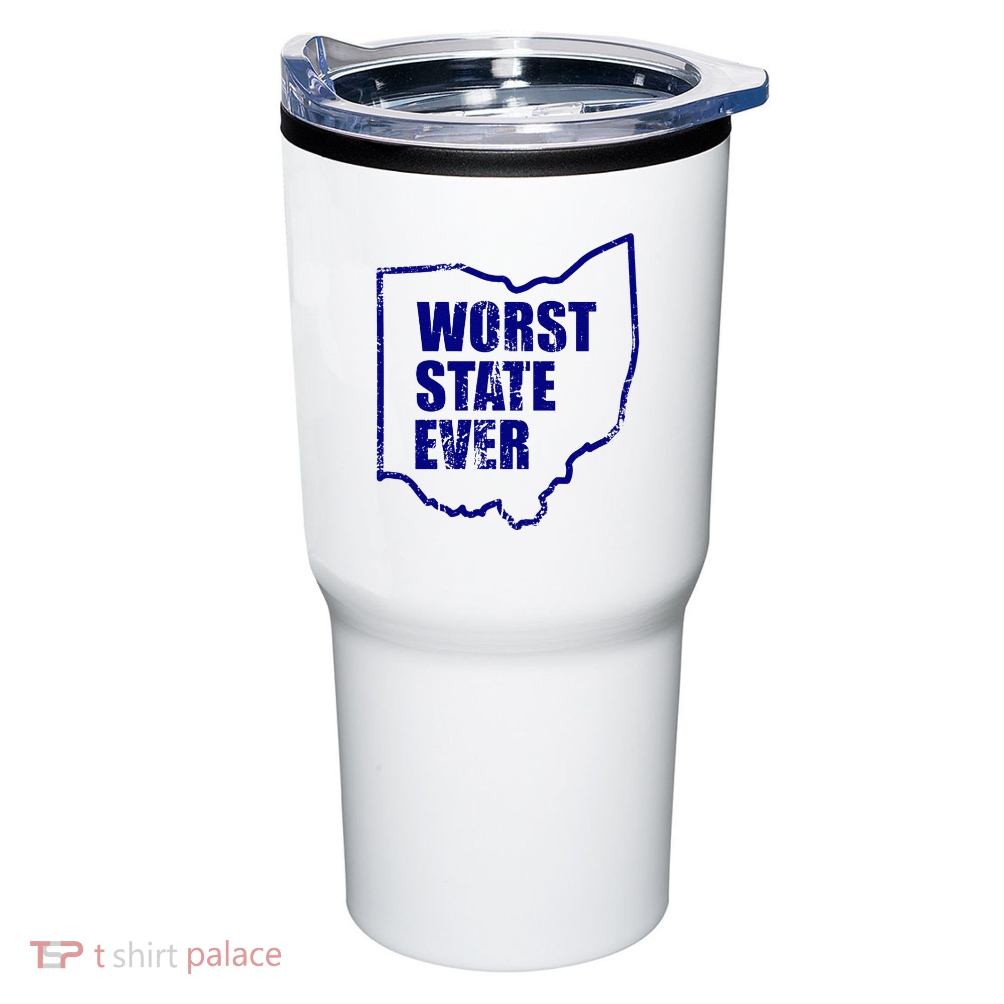 Distressed Worst State Ever Ohio Michigan Sports Fan Tumbler