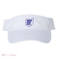 Distressed Worst State Ever Ohio Michigan Sports Fan Visor thumb 0