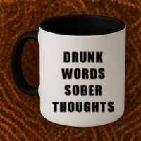 Drunk Words Sober Thoughts Coffee Mug thumb 2