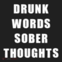 Drunk Words Sober Thoughts Beanie thumb 2