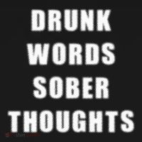 Drunk Words Sober Thoughts Mousepad thumb 1