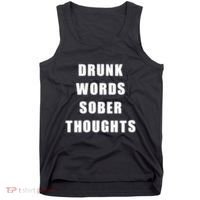 Drunk Words Sober Thoughts Tank Top thumb 0