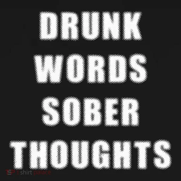 Drunk Words Sober Thoughts Kids Hoodie