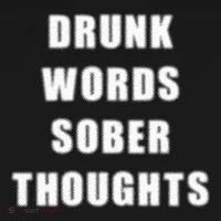 Drunk Words Sober Thoughts Kids Long Sleeve Shirt thumb 2