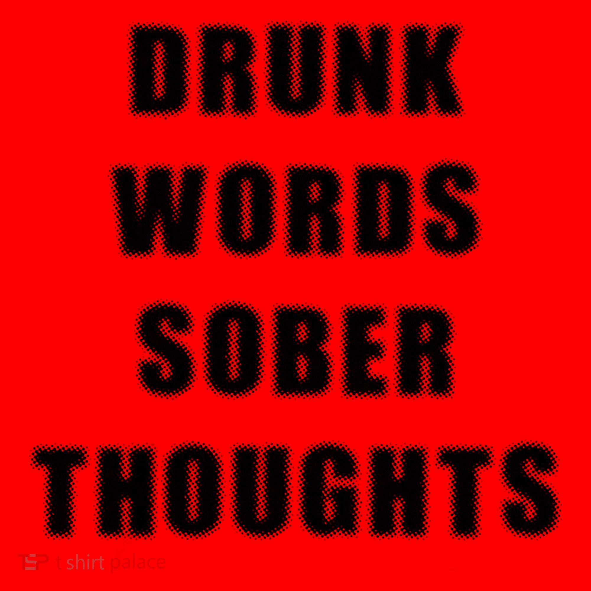Drunk Words Sober Thoughts Santa Hat