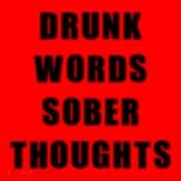 Drunk Words Sober Thoughts Santa Hat thumb 1