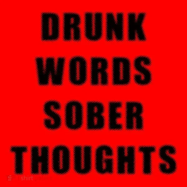 Drunk Words Sober Thoughts Santa Hat