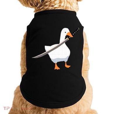 Duck with sword Duck wielding a Katana knife Goose Doggie Tank