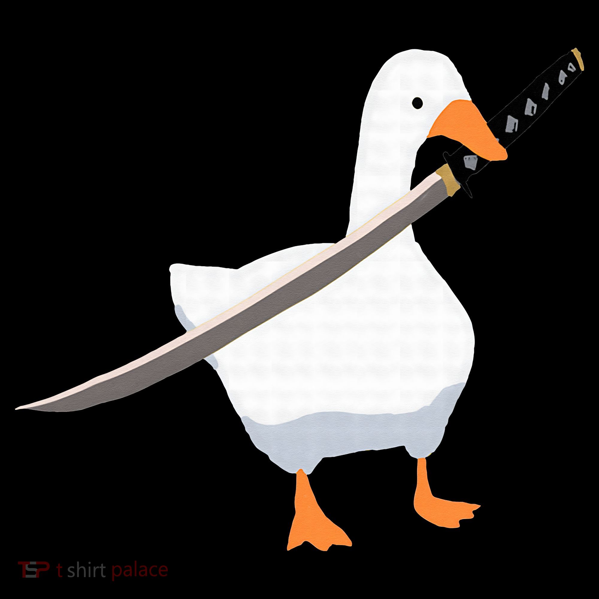 Duck with sword Duck wielding a Katana knife Goose Women's Hoodie