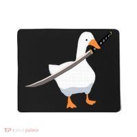 Duck with sword Duck wielding a Katana knife Goose Mousepad thumb 0