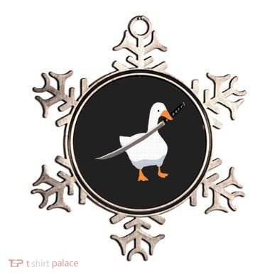 Duck with sword Duck wielding a Katana knife Goose Ornament