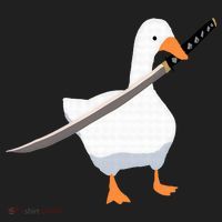 Duck with sword Duck wielding a Katana knife Goose Hat thumb 2