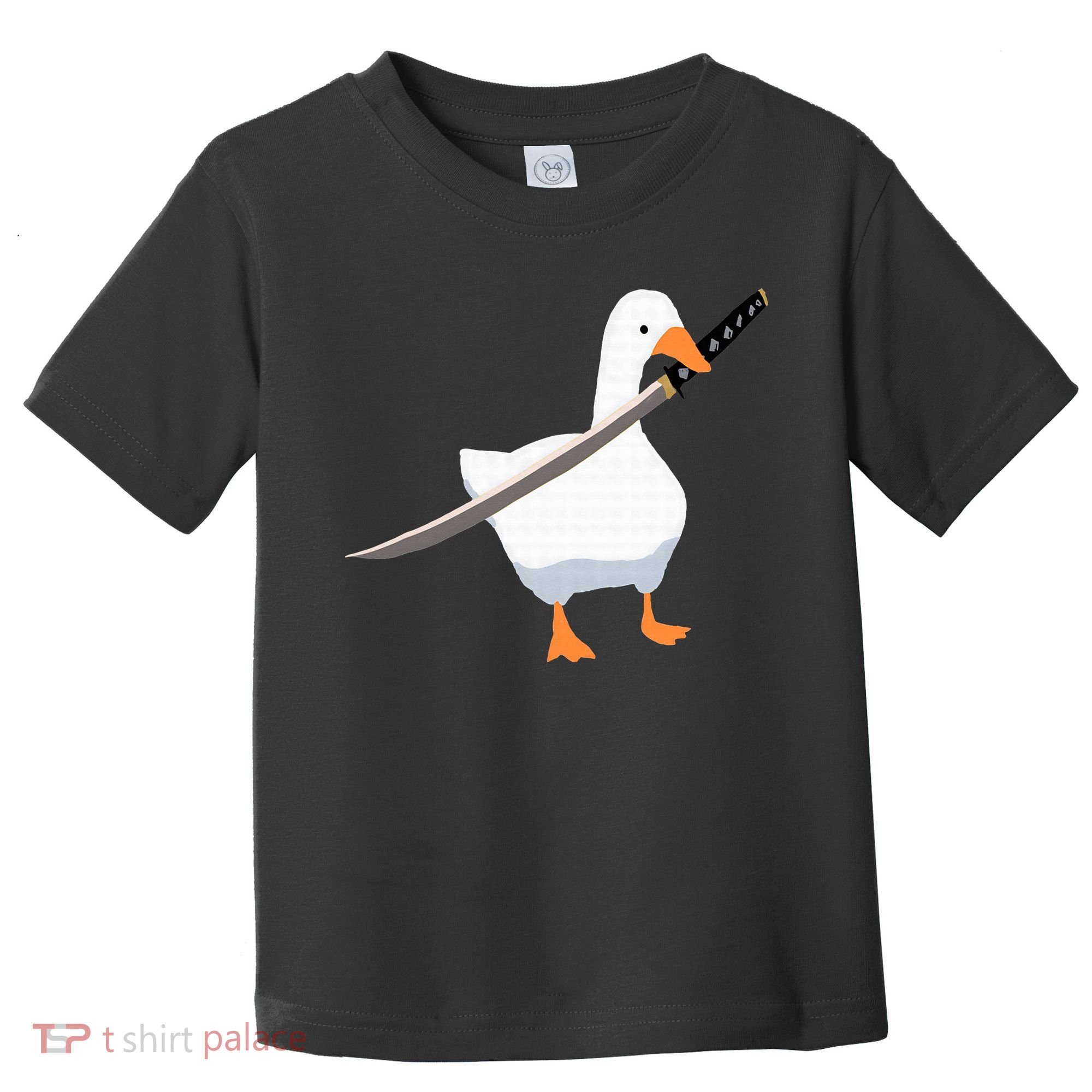 Duck with sword Duck wielding a Katana knife Goose Toddler T-Shirt