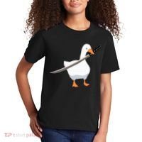 Duck with sword Duck wielding a Katana knife Goose Kids T-Shirt thumb 2