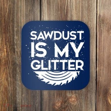 DIY Woodworking Sawdust Design Girl With Tools Gift Coaster