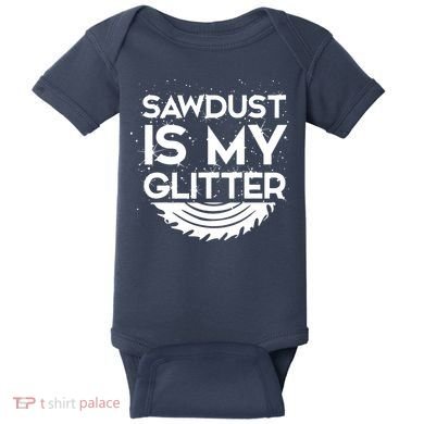 DIY Woodworking Sawdust Design Girl With Tools Gift Baby Bodysuit
