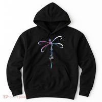 Dragonfly Warrior Semicolon Suicide Prevention Awareness Hoodie thumb 0