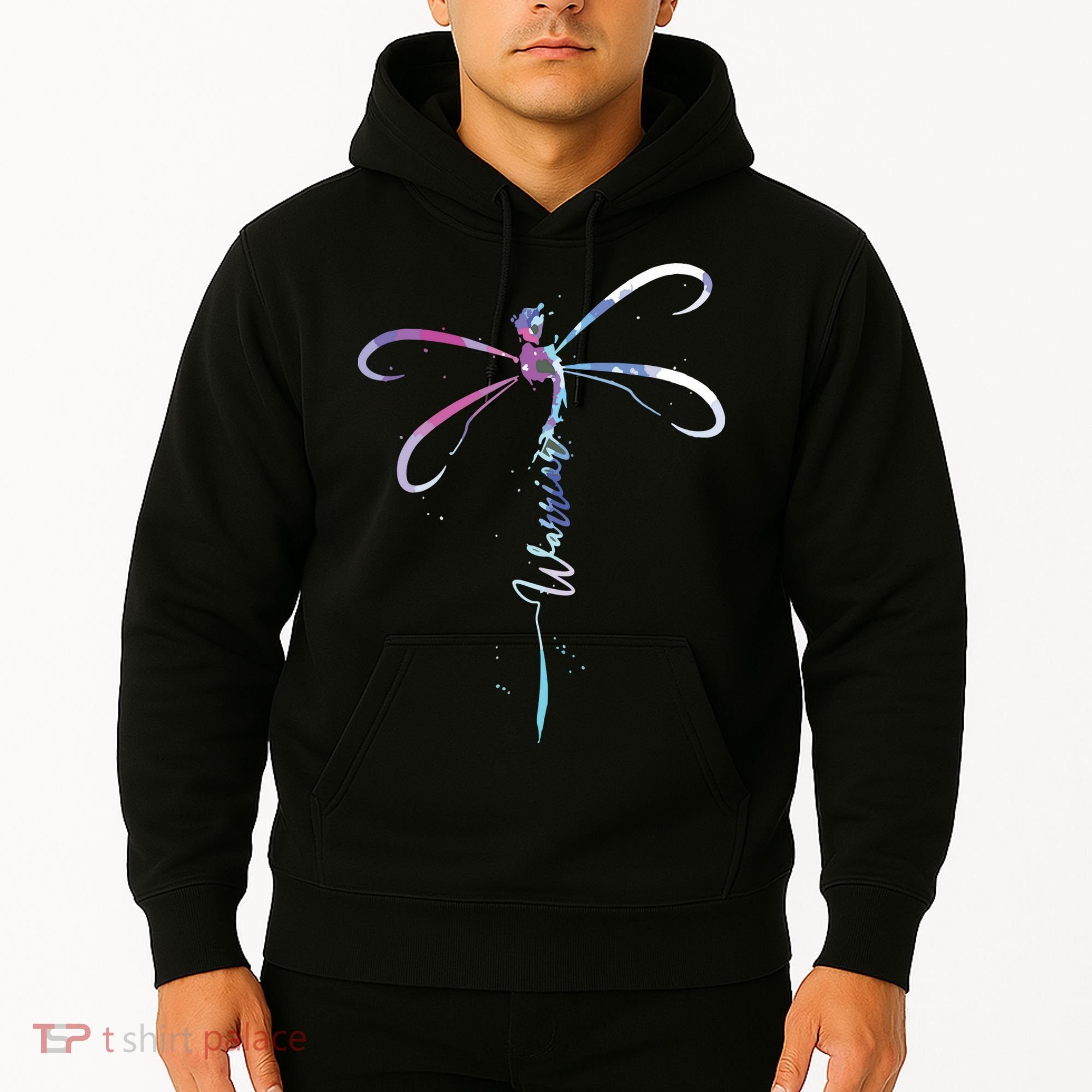 Dragonfly Warrior Semicolon Suicide Prevention Awareness Hoodie