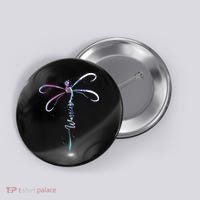 Dragonfly Warrior Semicolon Suicide Prevention Awareness Button thumb 0
