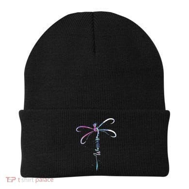Dragonfly Warrior Semicolon Suicide Prevention Awareness Beanie