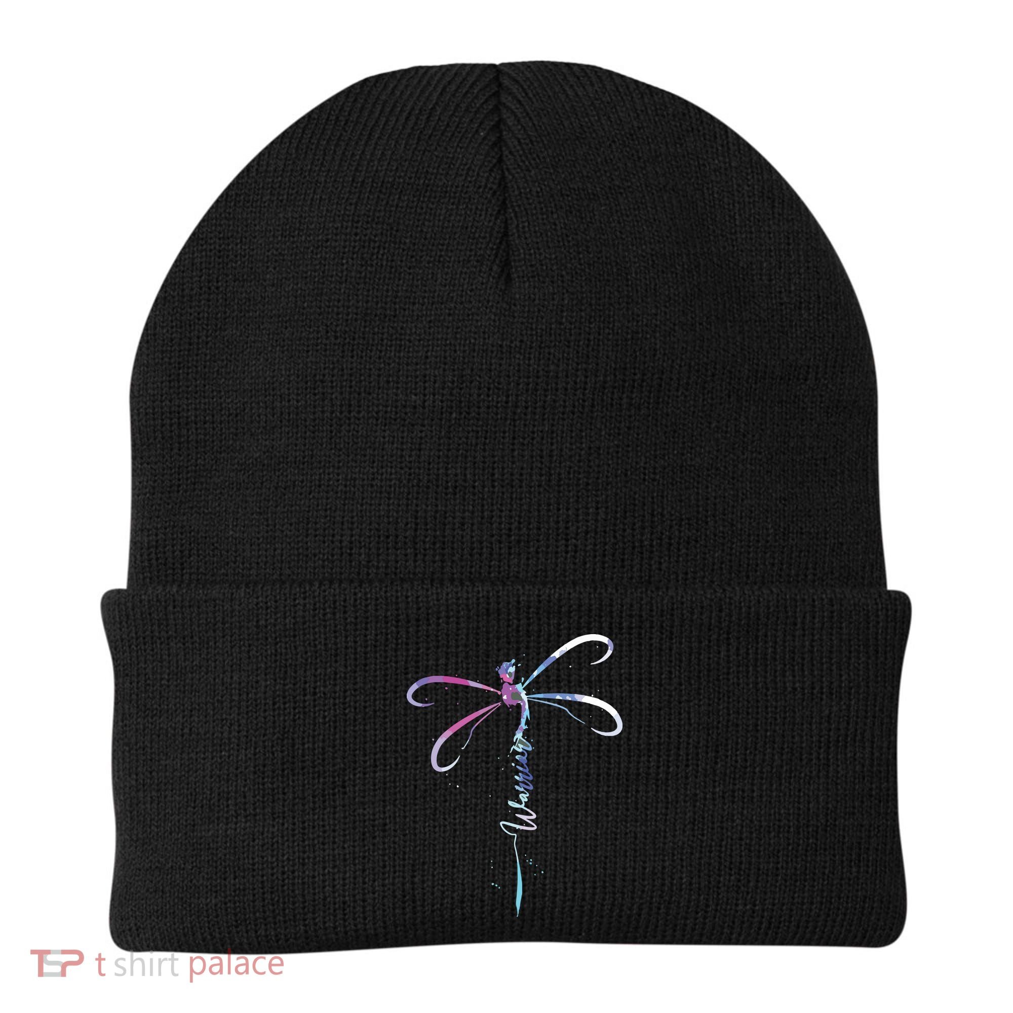 Dragonfly Warrior Semicolon Suicide Prevention Awareness Beanie