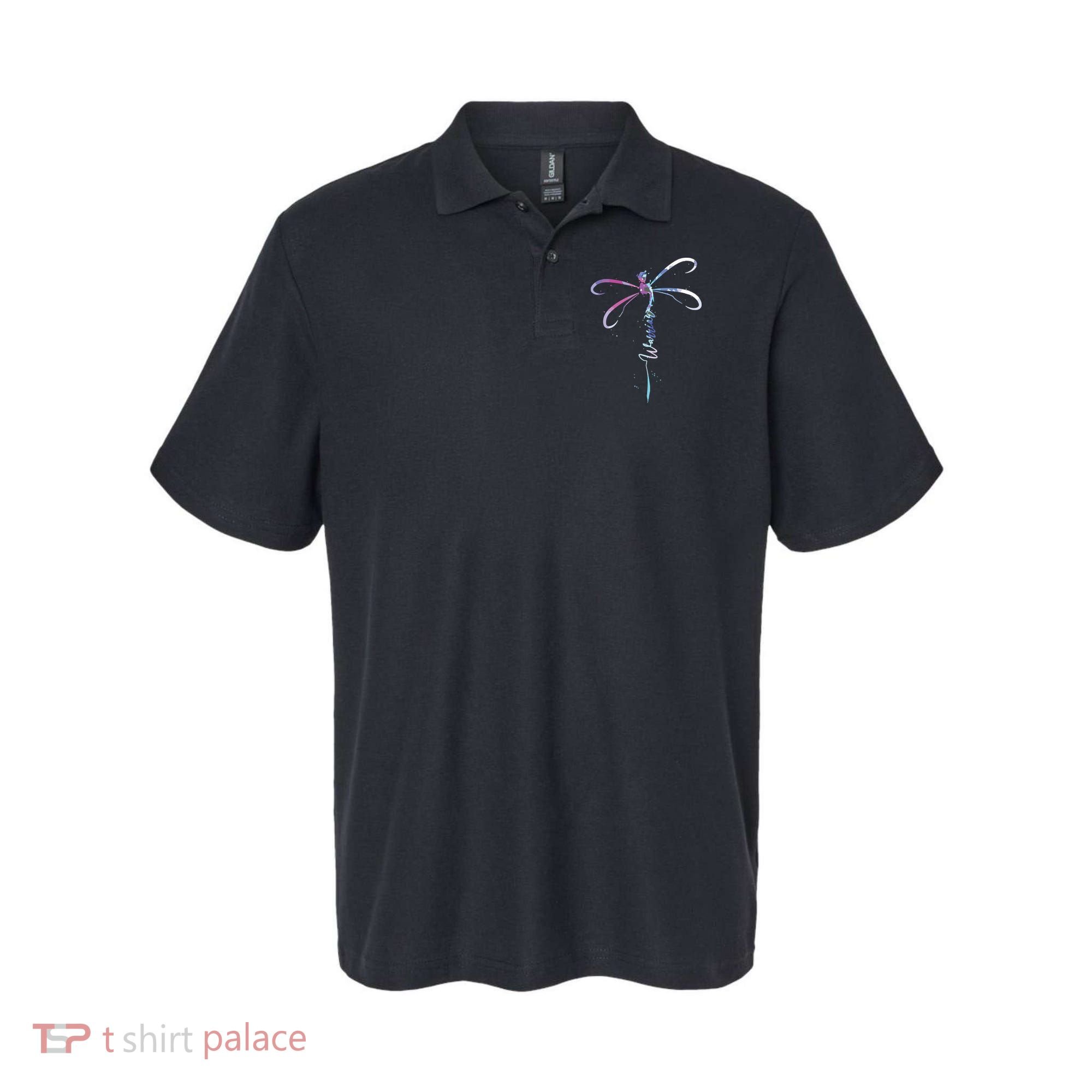 Dragonfly Warrior Semicolon Suicide Prevention Awareness Polo