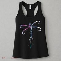 Dragonfly Warrior Semicolon Suicide Prevention Awareness Women's Tank Top thumb 3