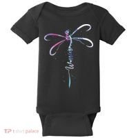 Dragonfly Warrior Semicolon Suicide Prevention Awareness Baby Bodysuit thumb 0
