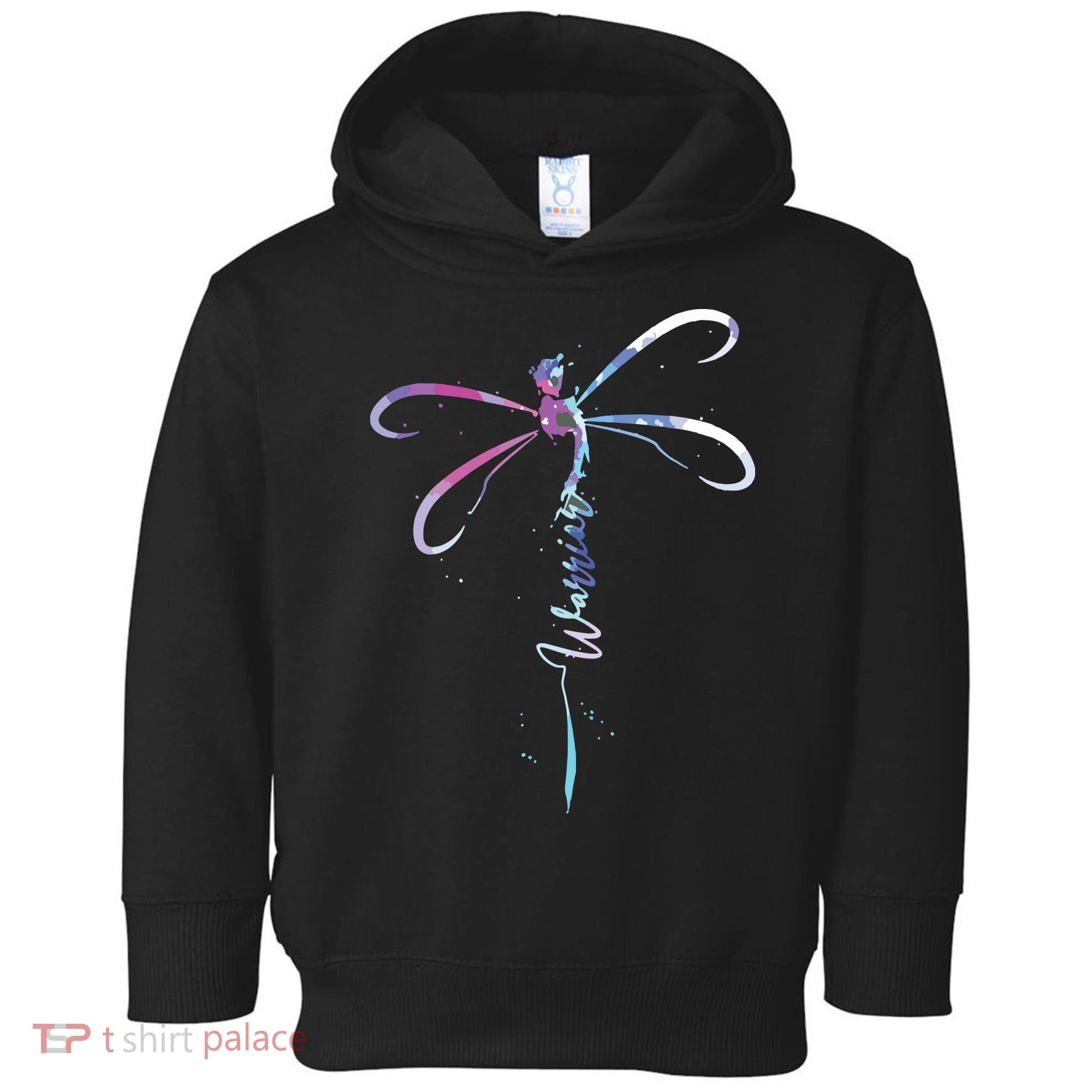 Dragonfly Warrior Semicolon Suicide Prevention Awareness Toddler Hoodie