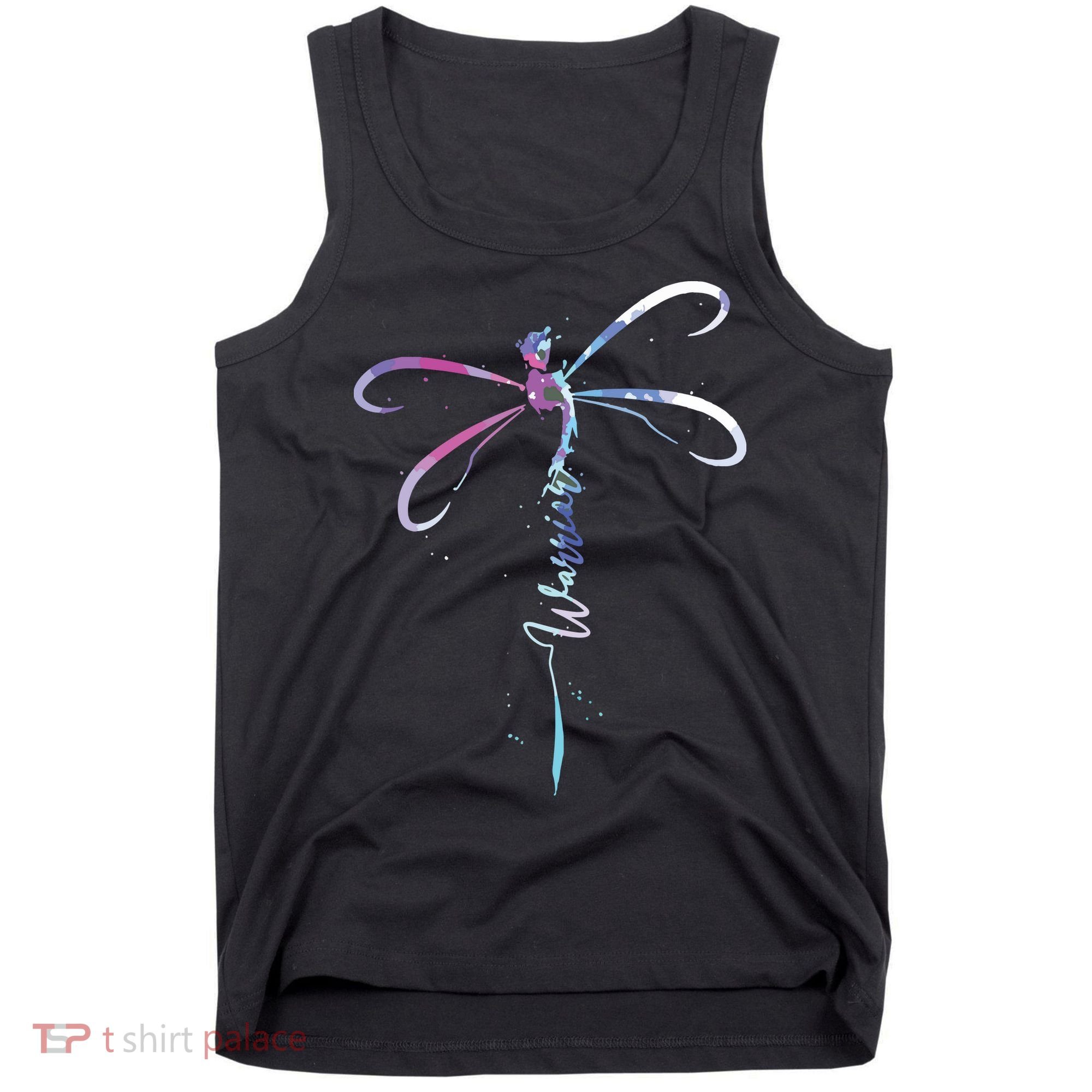 Dragonfly Warrior Semicolon Suicide Prevention Awareness Tank Top