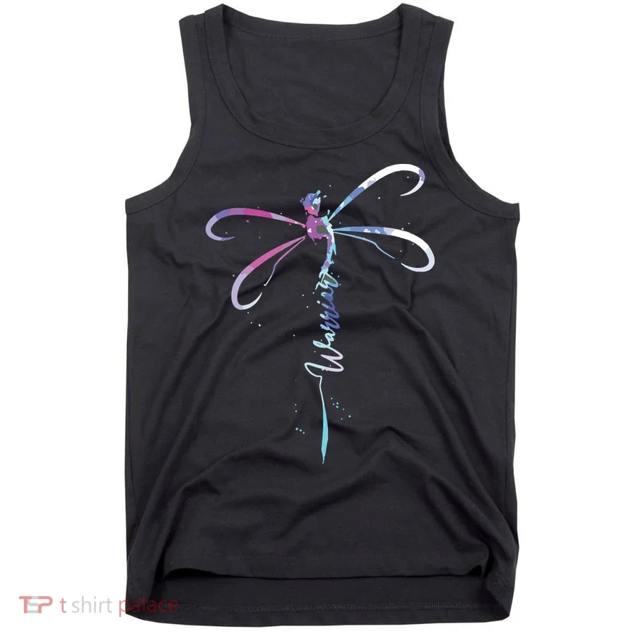 Dragonfly Warrior Semicolon Suicide Prevention Awareness Tank Top