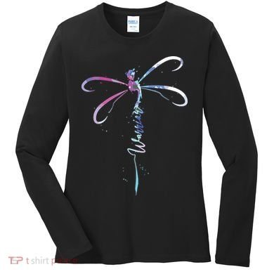 Dragonfly Warrior Semicolon Suicide Prevention Awareness Women's Long Sleeve Shirt