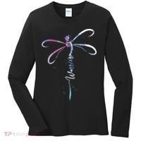 Dragonfly Warrior Semicolon Suicide Prevention Awareness Women's Long Sleeve Shirt thumb 0