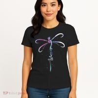Dragonfly Warrior Semicolon Suicide Prevention Awareness Women's T-Shirt thumb 4