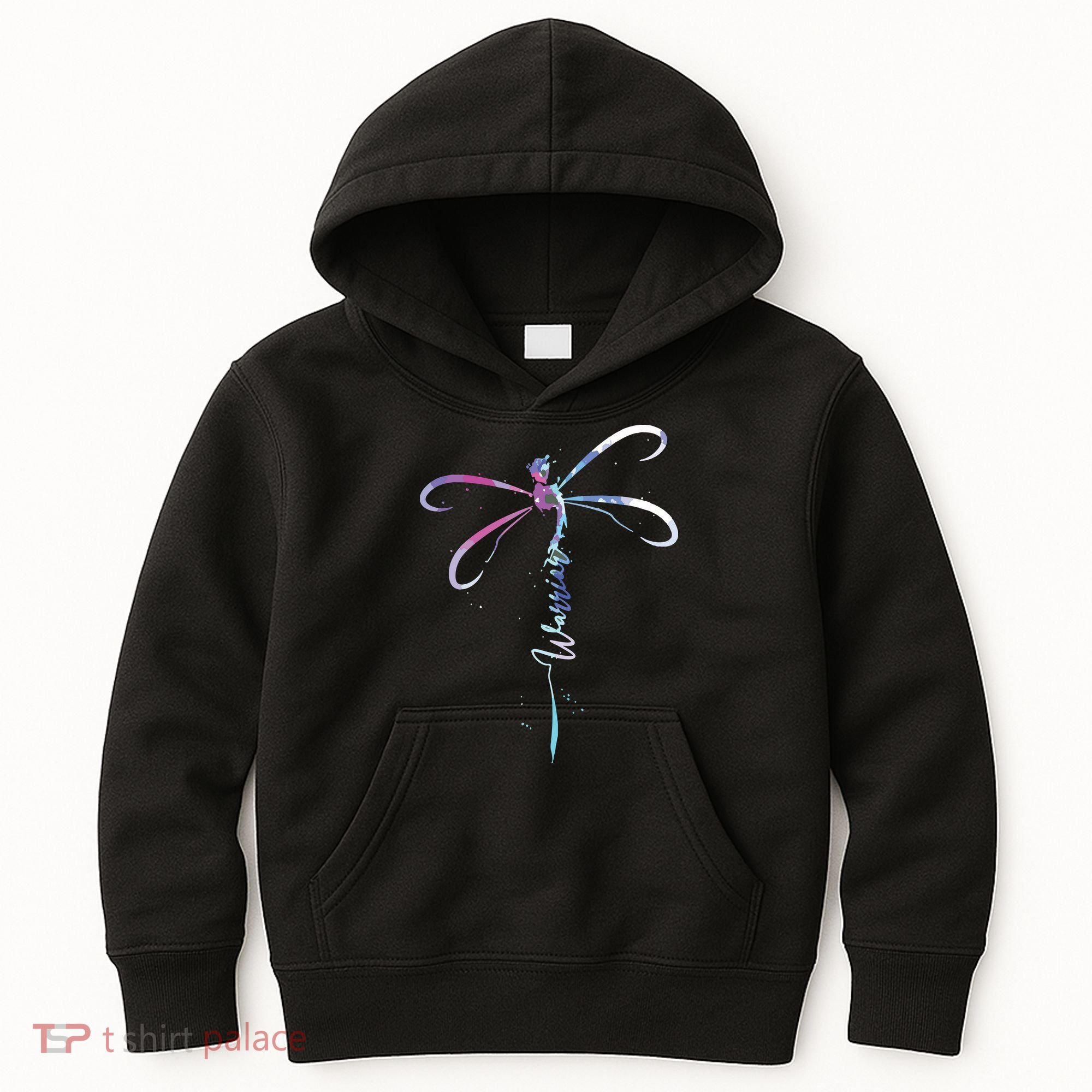 Dragonfly Warrior Semicolon Suicide Prevention Awareness Kids Hoodie