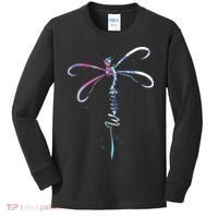 Dragonfly Warrior Semicolon Suicide Prevention Awareness Kids Long Sleeve Shirt thumb 0
