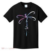 Dragonfly Warrior Semicolon Suicide Prevention Awareness Kids T-Shirt thumb 0